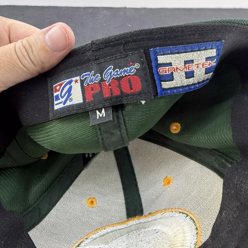 Green Bay Packers Game Pro by Gametek Fitted Hat Cap Size Medium